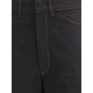 Lemaire Black Cotton Casual Pants