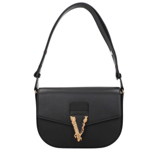 Versace Black Leather Crossbody Bag