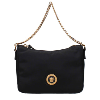 Versace Black Fabric Handbag