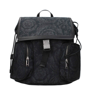 Versace Black Fabric Backpack