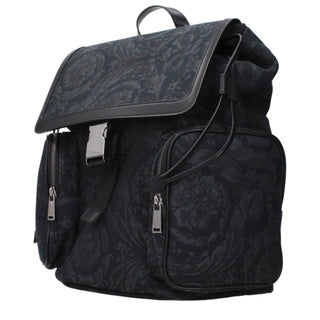 Versace Black Fabric Backpack