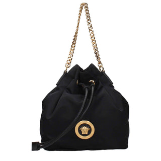 Versace Black Fabric Handbag