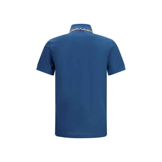 Burberry Blue Cotton Polo Shirt