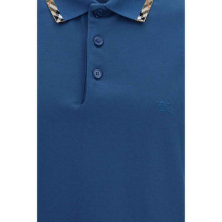 Burberry Blue Cotton Polo Shirt