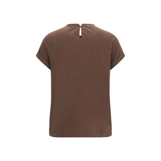 Brunello Cucinelli Brown Elastane T-Shirt
