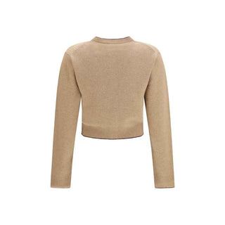 Chloé Beige Wool Oves Aries Cardigan