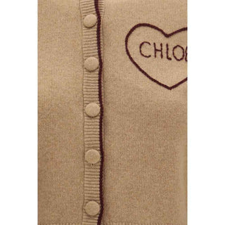 Chloé Beige Wool Oves Aries Cardigan