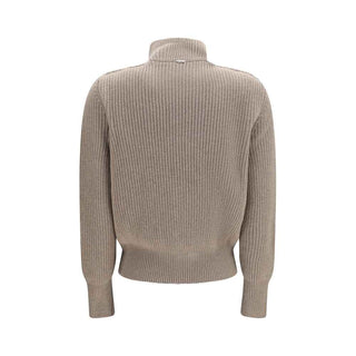 Herno Beige Wool Oves Aries Cardigan