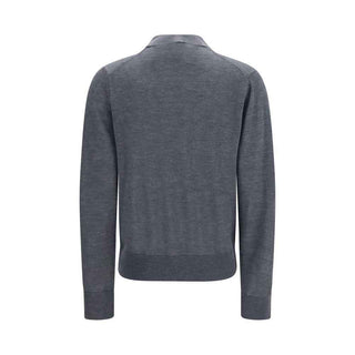 Loulou De Saison Gray Cashmere Polo Shirt