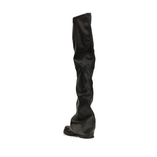 The Attico Black Polyurethane Over The Knee