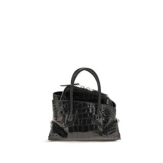The Attico Black Calf Leather Bos Taurus Handbag