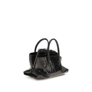 The Attico Black Calf Leather Bos Taurus Handbag