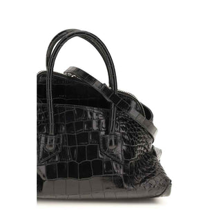 The Attico Black Calf Leather Bos Taurus Handbag