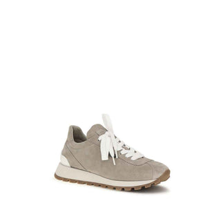 Brunello Cucinelli Blue Calf Leather Bos Taurus Athletic Sneakers