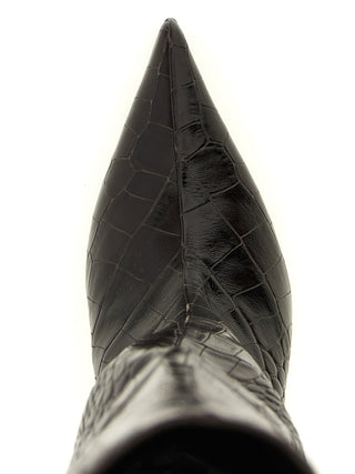 The Attico Brown Bovine Leather Over The Knee