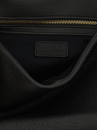 PINKO Black Lamb Leather Shoulder Bag