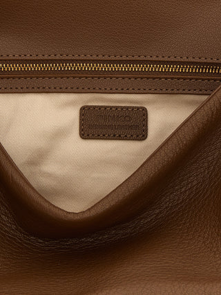 PINKO Brown Lamb Leather Shoulder Bag