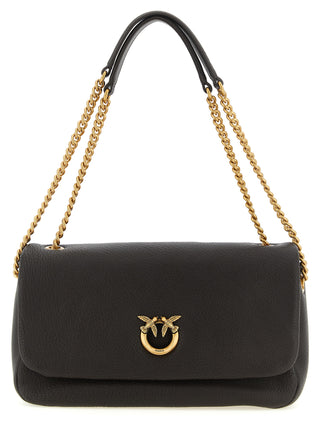 PINKO Brown Lamb Leather Shoulder Bag
