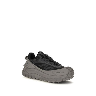 Moncler Gray Calf Leather Bos Taurus Athletic Sneakers