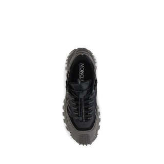 Moncler Gray Calf Leather Bos Taurus Athletic Sneakers
