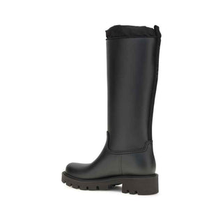 Moncler Black Pvc Rain Boots