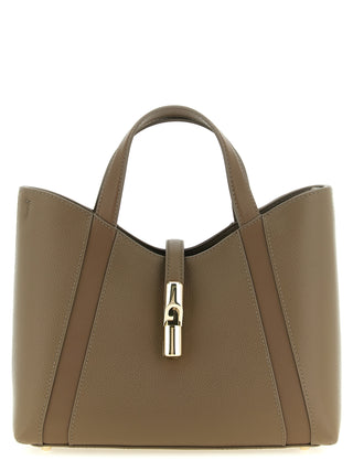 Furla Gray Calfskin Tote Bag