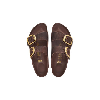 Birkenstock Brown Leather Flat Sandals