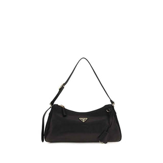 Prada Black Calf Leather Bos Taurus Shoulder Bag