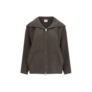 Khaite Bicolor Wool Oves Aries Full-Length Jacket