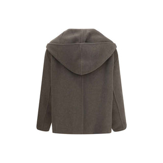 Khaite Bicolor Wool Oves Aries Full-Length Jacket