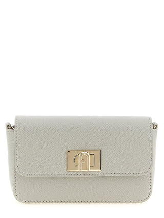 Furla Gray Calfskin Crossbody Bag