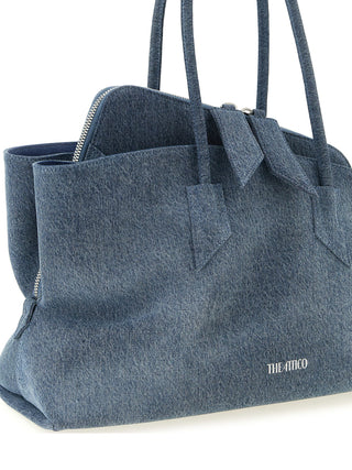 The Attico Blue Cotton Shoulder Bag