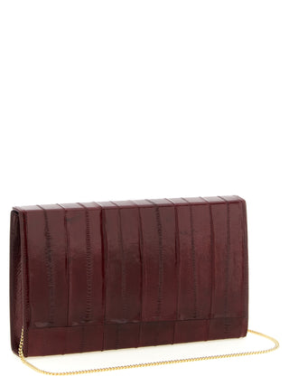 Giuseppe Zanotti Bordeaux Leather Clutch Bag