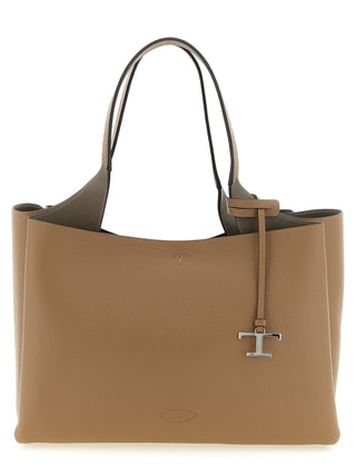 Tod's Brown Calfskin Tote Bag