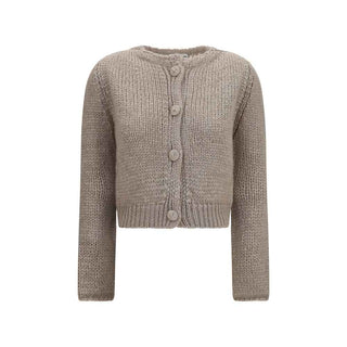 Forte_Forte Beige Silk Cardigan