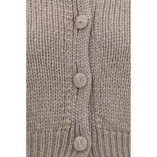 Forte_Forte Beige Silk Cardigan