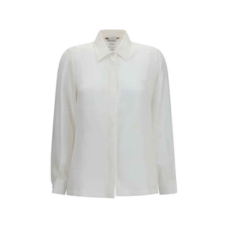 Max Mara White Silk Dress Shirt