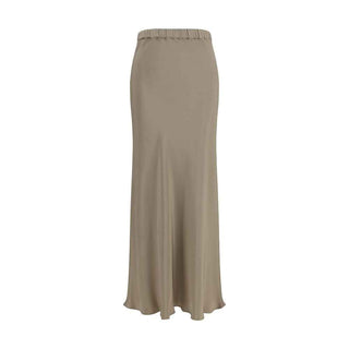 Max Mara Beige Silk Long Skirt