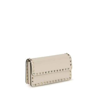Valentino Garavani Beige Calf Leather Bos Taurus Wallet