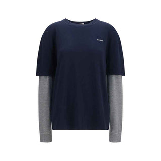Miu Miu Blue Wool Oves Aries Sweatshirt