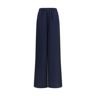 Max Mara Blue Silk Casual Pants