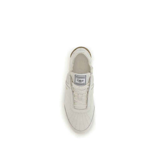 Chloé Beige Fabric Athletic Sneakers