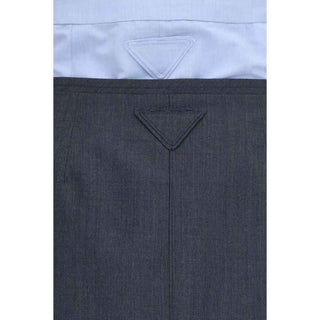 Prada Gray Cotton Midi Skirt