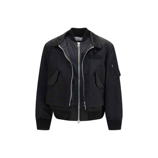 Sacai Black Cotton Bomber