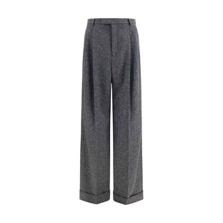 Valentino Garavani Gray Wool Oves Aries Pants