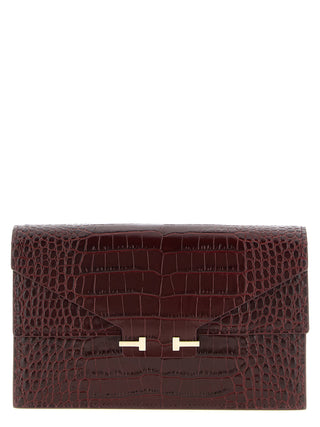 Tom Ford Bordeaux Calfskin Clutch Bag