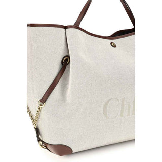 Chloé Beige Cotton Shoulder Bag