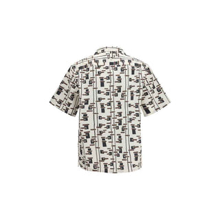 Prada Beige Cotton Pattern Shirt
