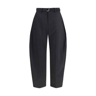 Sacai Black Polyester Casual Pants