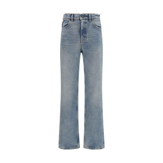 Golden Goose Blue Cotton Straight-Leg Jeans